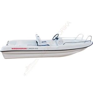 Лодка LAKER 410 пластиковая моторно-гребная белая с креслами и консолью