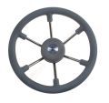 Рулевое колесо LEADER TANEGUM серый обод серебряные спицы д. 330 мм Volanti Luisi Рулевое колесо LEADER TANEGUM серый обод серебряные спицы д. 330 мм Volanti Luisi