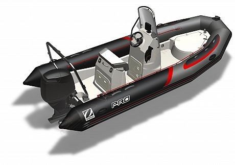 Лодка надувная ZODIAC PRO 550 RACING NEO хайпалон-неопрен ( черно-серые баллоны, белый корпус )