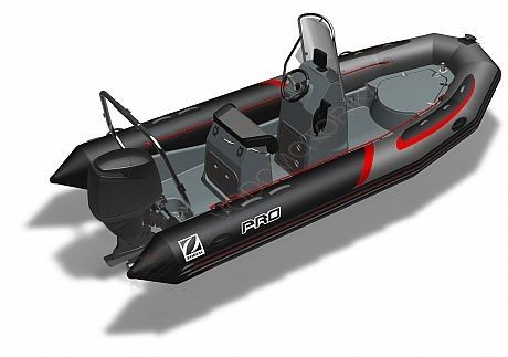 Лодка надувная ZODIAC PRO 550 RACING NEO хайпалон-неопрен ( черно-серые баллоны, серый корпус )