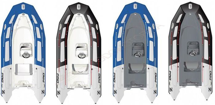 Надувная лодка ZODIAC PRO 500 TOURING PVC BLACKLIGHT GREY TUBE - GREY HULL