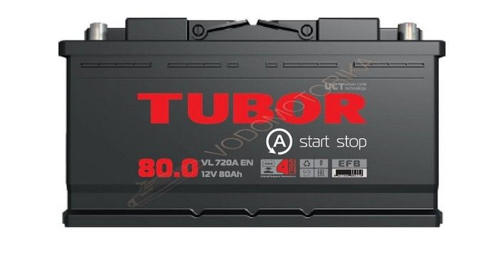 Аккумулятор Tubor OEM EFB 6СТ-80.0 VL (Start-Stop)