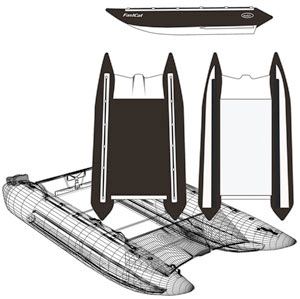Надувной катамаран Badger FS 380 Black&White