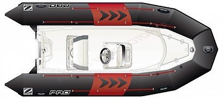 Лодка надувная ZODIAC PRO 500 ПВХ ( черно-белая )