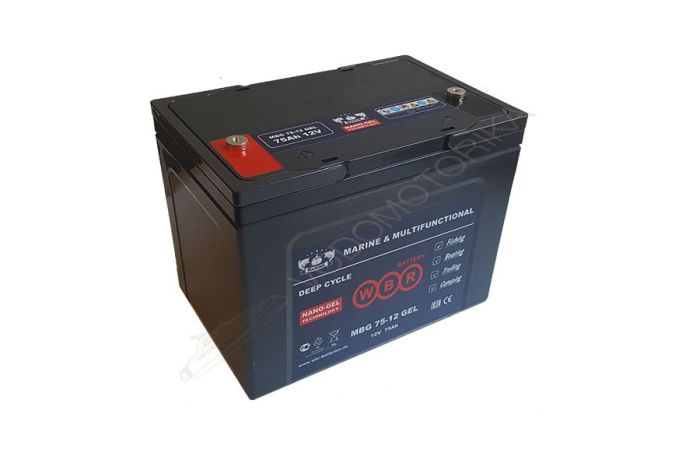 Cвинцово-кислотная аккумуляторная батарея WBR Marine MBG 75-12 GEL