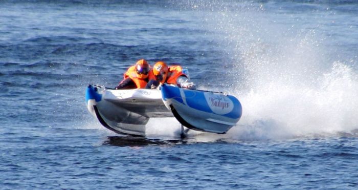 Надувной катамаран Badger FS 380 Blue&White