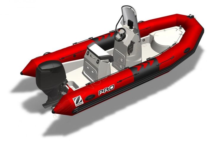 Моторная лодка Zodiac PRO 550 PVC RED TUBE - GREY HULL