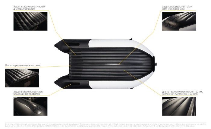 Надувная лодка Ривьера 3200 НДНД Компакт Luxe