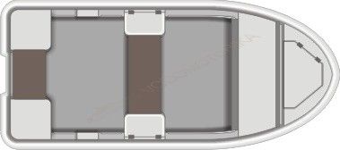 Стеклопластиковая моторная лодка SCANDIC EVING 340 (синий)