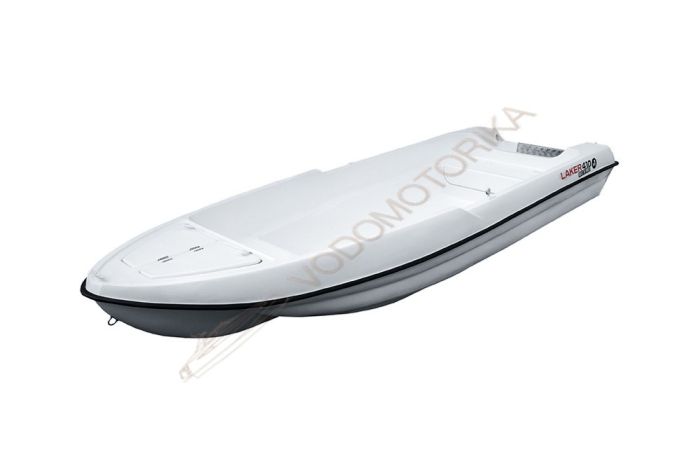 Лодка стеклопластиковая LAKER T410 (низ камуфлированный, верх белый)